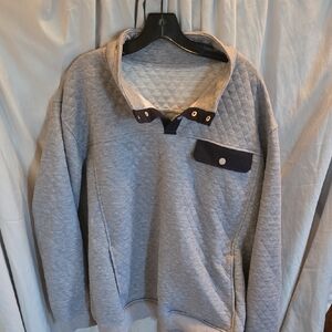 Gray Quilted Men's Sweatshirt